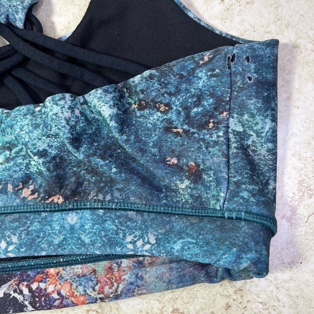 CALIA Boho Zen Yoga Sports Bra – Strappy Back & Mandala Detail Size Small/Medium - Picture 3 of 7